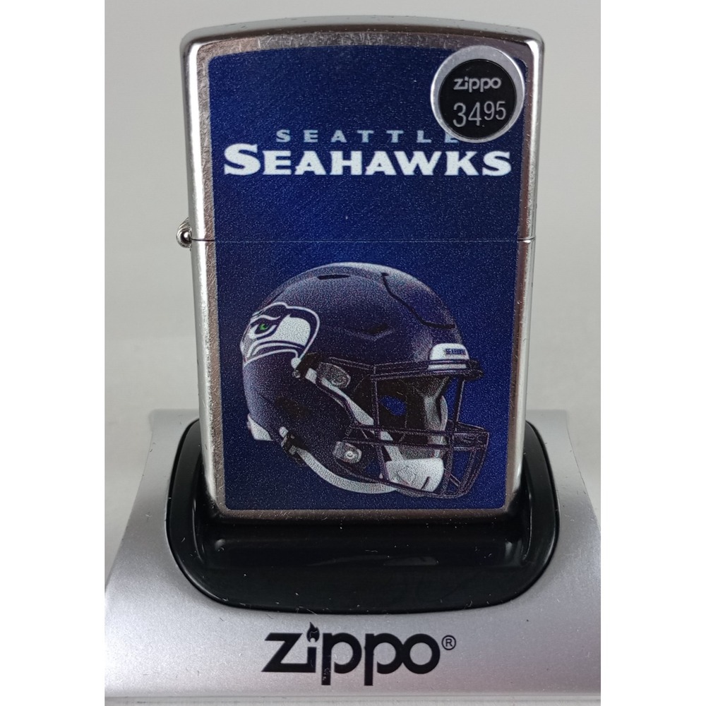 Brand New in Box Genuine Zippo NFL Lighter Seattle Seahawks Football Helmet
